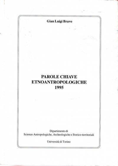 Parole chiave etnoantropologiche 1995